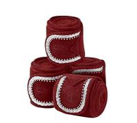 Weatherbeeta Fleece Bling Bandage 4 Pack - Burgundy