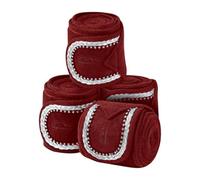 Weatherbeeta Fleece Bling Bandage For Horses (Set Of 4) Maroon (One Size)
