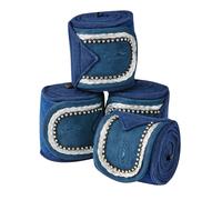 Weatherbeeta Fleece Bling Bandage For Horses (Set Of 4) Navy (One Size)