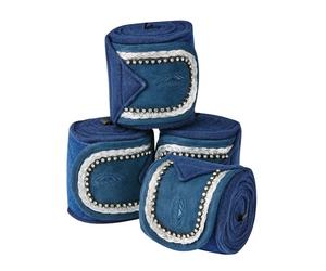 WeatherBeeta Fleece Bling Bandage - Navy 3.5m - 4 Pack