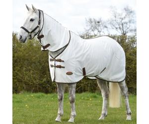 WeatherBeeta Horse Fly Rug ComFiTec Tyro Mesh Combo Neck White/Green