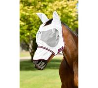 Weatherbeeta Hybrid Seasons Pony/Horse Fly Mask - White/Maroon