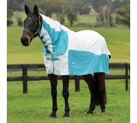 WeatherBeeta Kool Coat Airstream II Detachable Neck Fly Rug - White/Mint