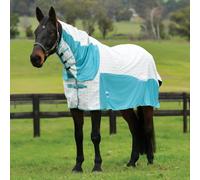 WeatherBeeta Kool Coat Airstream II Detachable Neck Fly Rug - White/Mint