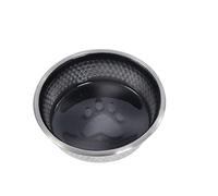 WeatherBeeta Non-Slip Stainless Steel Shade Dog Bowl, Black, 19.5cm