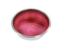 WeatherBeeta Non-Slip Stainless Steel Shade Dog Bowl, Magenta, 19.5cm