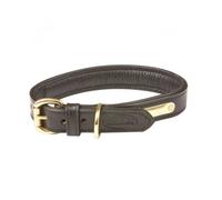 WeatherBeeta Padded Leather Dog Collar - Black - Large
