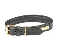 WeatherBeeta Padded Leather Dog Collar - Black - Size: X Large