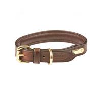 WeatherBeeta Dog Collar – Padded Leather – Brown – Medium