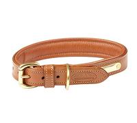 WeatherBeeta Padded Leather Dog Collar, Tan, Extra Extra Large