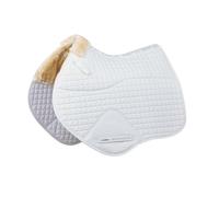 WeatherBeeta Prime Saddle Pad Comfy Fleece Jump-Shaped White Pony