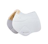 Weatherbeeta Prime Comfy Fleece Jump Shaped Saddle Pad - White - Size: Full