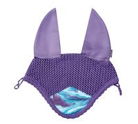 Weatherbeeta Prime Marble Ear Bonnet - Purple Swirl - Loops on both sides to secure the bonnet to the bridle