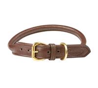 Weatherbeeta Rolled Leather Dog Collar, 5 Colours, 6 Sizes