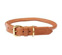 Weatherbeeta Rolled Leather Dog Collar, 5 Colours, 6 Sizes