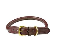 Weatherbeeta Rolled Leather Dog Collar Brown (Xs)