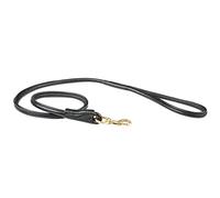 WeatherBeeta Rolled Leather Dog Lead - Black - Medium