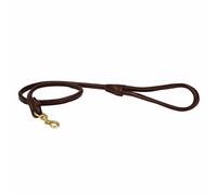 WeatherBeeta Dog Lead Rolled Leather Brown Medium