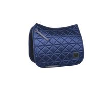 WeatherBeeta Satin Luxe Air-Tec Quilted Dressage Saddle Pad, Navy, Large