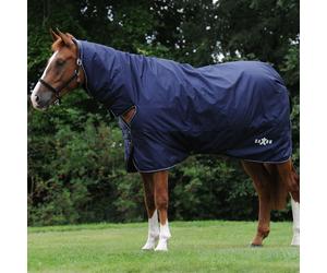 Weatherbeeta Saxon Defiant 600d Combo Neck Heavy Navy and White - 4'0