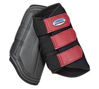 Weatherbeeta Single Lock Brushing Boots Black/maroon (Warmblood)
