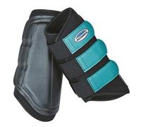 Weatherbeeta Single Lock Brushing Boots Black/turquoise (Warmblood)