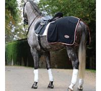 WeatherBeeta Therapy-Tec Fleece Quarter Sheet - Black/Silver/Red - Extra Small