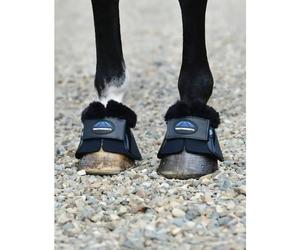 Weatherbeeta Tough-tec Impact Fleece Trim Bell Boots - Black/black Medium