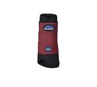 Weatherbeeta Tough-tec Prime Brushing Boots - Black/burgundy Small