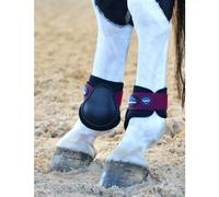 Weatherbeeta Tough-tec Prime Fetlock Boots - Black/burgundy Large