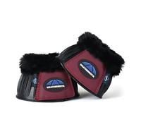 WeatherBeeta Tough-Tec Prime Fleece Trim Rubber Bell Boots, Black/Burgundy, Medium