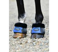 Weatherbeeta Tough-tec Prime Fleece Trim Rubber Bell Boots - Black/cobalt Large