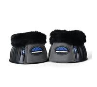 WeatherBeeta Tough-Tec Prime Fleece Trim Rubber Bell Boots, Black/Grey, Small