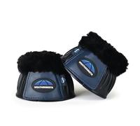 Weatherbeeta Tough-tec Prime Fleece Trim Rubber Bell Boots - Black/navy Medium
