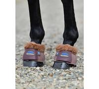 Weatherbeeta Tough-tec Prime Fleece Trim Rubber Bell Boots - Brown/brown Large