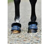 Weatherbeeta Tough-Tec Prime Fleece Trim Rubber Bell Boots - Large · Navy