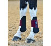 Weatherbeeta Tough-tec Prime Open Front Boots - Black/burgundy Large
