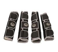 Weatherbeeta Wide Tab Long Travel Boots Black/silver (Cob)