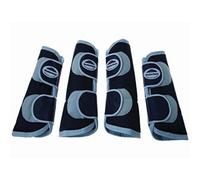 Weatherbeeta Wide Tab Long Travel Boots Navy/silver (Cob)