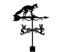 Weathercock Alpaca Badger Art Decor Stainless Steel Weathervane Aircraft Weather Vane Direction Indicator Measuring Tools for Outdoor Bracket Decor Craft,Fox