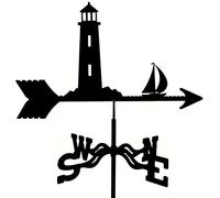 Weathercock Retro Stainless Steel Weathervane Wind Direction Indicator Metal Wind Vane for Outdoor Iron Roof Garden Outdoor Yard Decoration,Bunker and Boat
