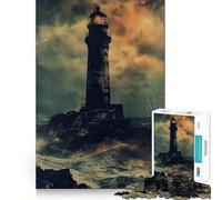 Weathered Lighthouse Jigsaw Puzzles for Adults 1000 Mind Boost Game Uniform Size Precise Pieces Travel-friendly Brain Game Gift (38x26cm)