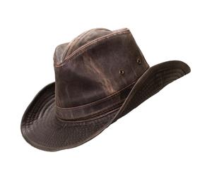 Weathered Outback Bush Hat Fedora Safari Sun Hats In Black, Brown - S, M, L, XL