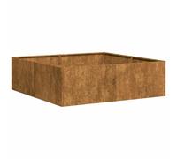 (weathering steel, 100 x 100 x 30 cm) vidaXL Planter Outdoor Flower Pot Garden Raised Bed Patio Plant Pot Steel