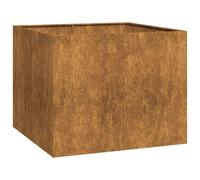 (weathering steel/brown, 100 x 100 x 80 cm) vidaXL Planter Outdoor Flower Pot Garden Raised Bed Patio Plant Pot Steel