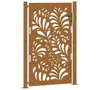 vidaXL Garden Gate 105x155 cm - Weathering Steel Wave Design - Laser-cut Security Locking - Durable, Elegant for Patio, Garden, Driveway