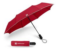 Weatherman Umbrella-Premium Small Compact Mini Umbrella for Travel-Windproof Umbrellas Resists Up to 45 MPH Winds-Travel Umbrellas for Rain, Wind, Backpack,Auto Open, Fiberglass Frame (Red)