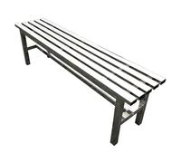 Weatherproof 2 3 Seater Outdoor Bench Backless Stainless Steel Patio Garden Furniture for Balconies Changing Rooms & Gardens (39.4 x 13.8 x 17.7 in)