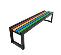 Weatherproof 2Seater Garden Bench WoodPlastic Park Bench for Patio & Balcony UV Resistant Supports Uto 400 kg (Black 180 cm)
