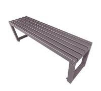 Weatherproof 3-Seater Garden Bench, 11 Colors, Metal Outdoor Seating for Garden, Terrace, Veranda, Entryway, Stylish Backless Design, 400kg Capacity (Brown, 80cm/31.5in)